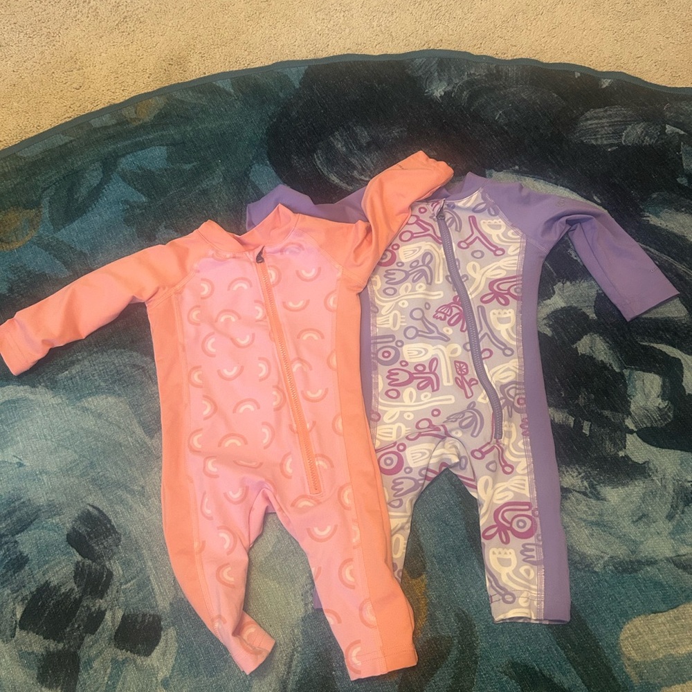 Columbia Pink and Purple Kids Footies